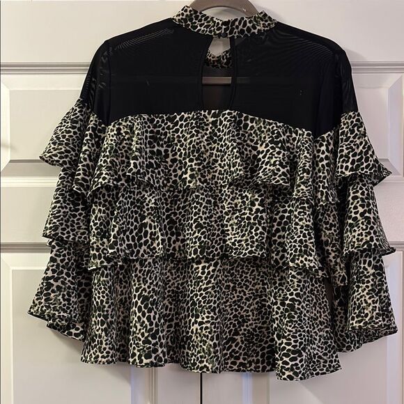 Milano 3-Tiered Ruffle Blouse with 3-Tiered Sleeves - Picture 2 of 9